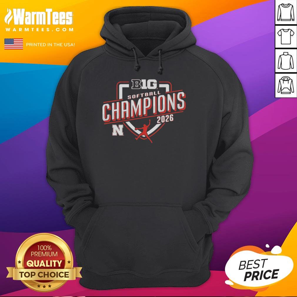 Official Nebraska Cornhuskers Big Ten Champs 2026 Softball T-Shirt - Image 2