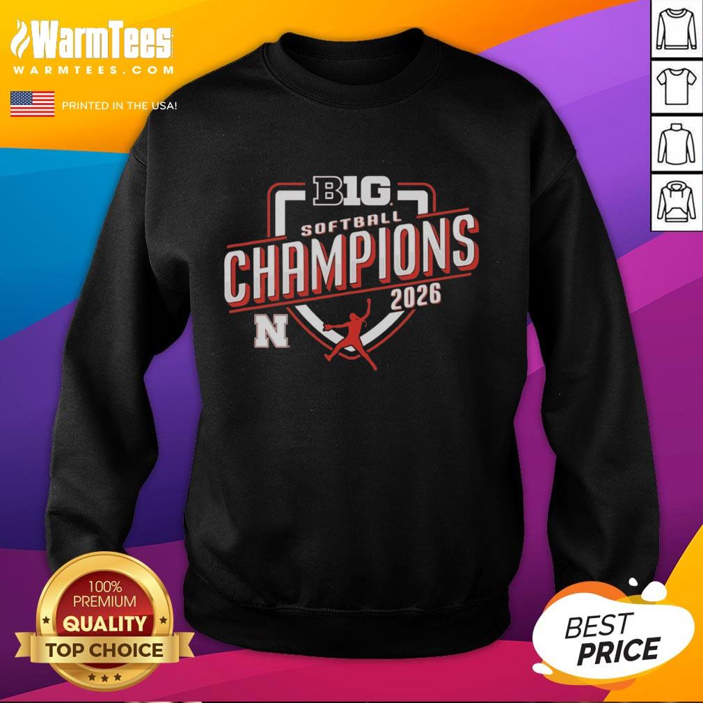 Official Nebraska Cornhuskers Big Ten Champs 2026 Softball T-Shirt - Image 5