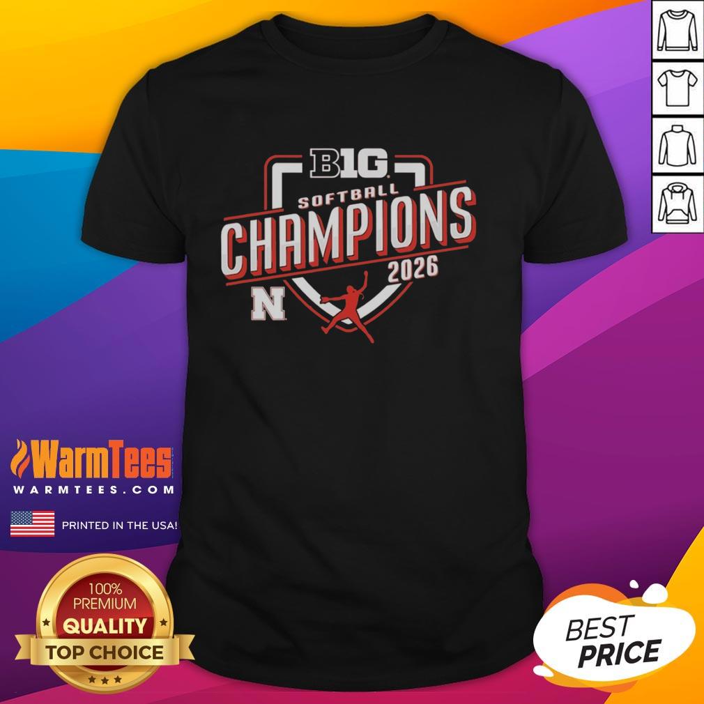 Official Nebraska Cornhuskers Big Ten Champs 2026 Softball T-Shirt