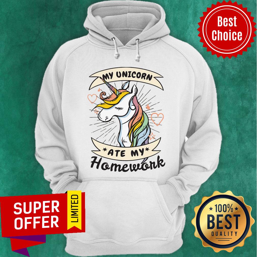Funny My Unicorn Ate My Homework Shirt - Image 5