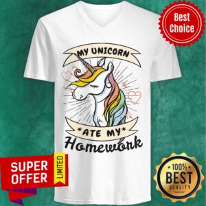 Alternative view of Funny My Unicorn Ate My Homework Shirt