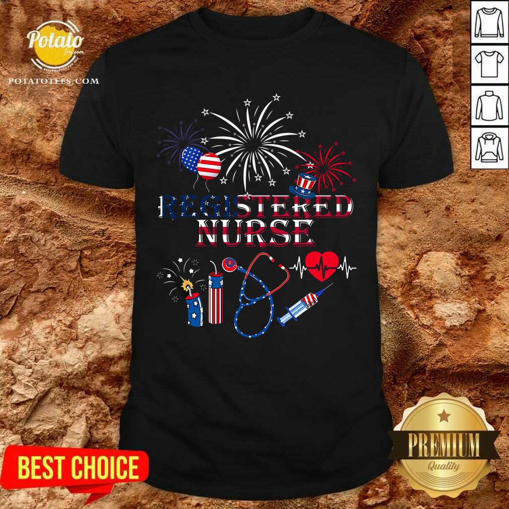 Registered Nurse Stethoscope Needle American Shirt