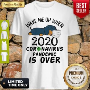 Cute Dachshund Wear Mask Wake Me Up 2020 Coronavirus Pandemic Is Over COVID19 Shirt