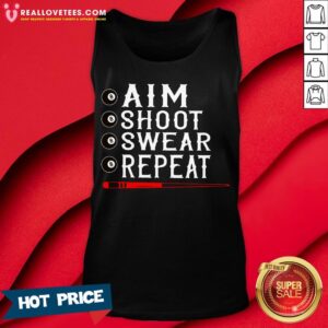 Alternative view of Happy Aim Shoot Swear Repeat Billiards Christmas Gift Shirt