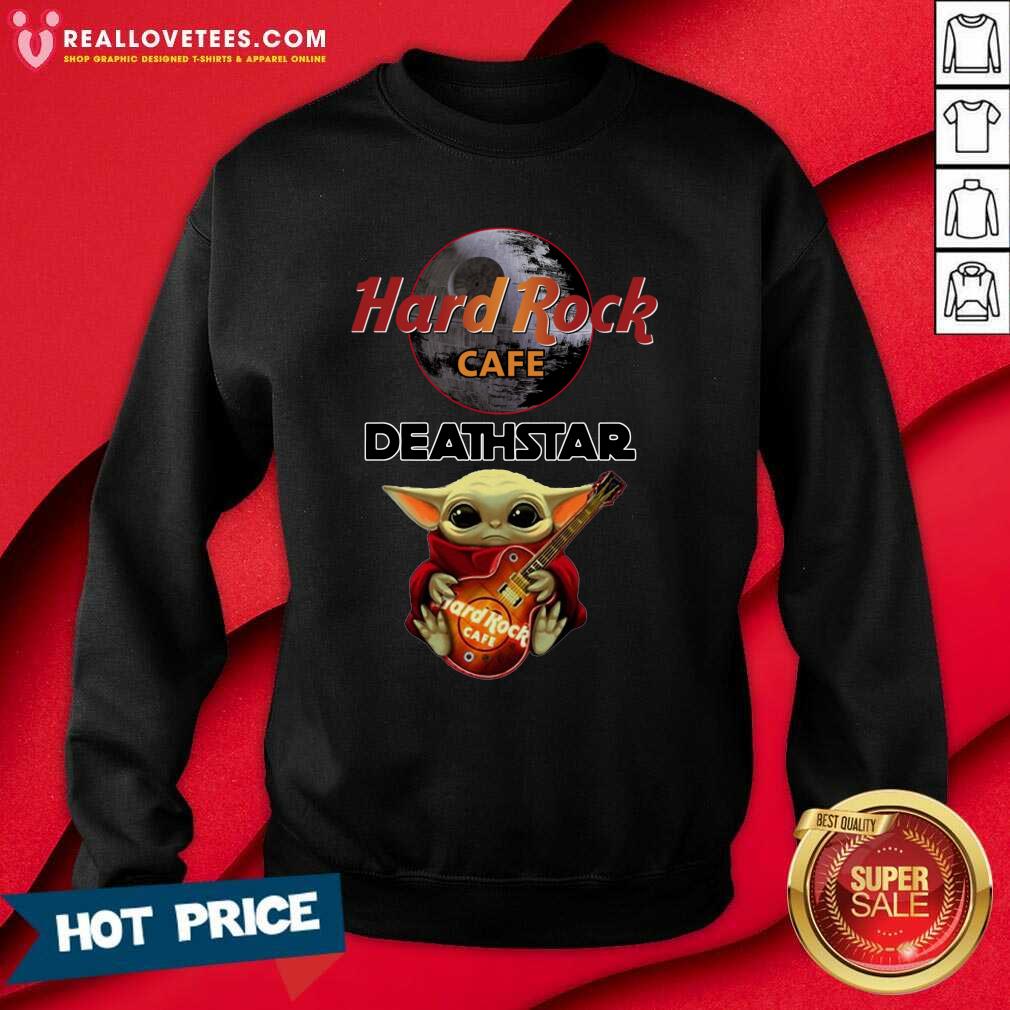 Hot Baby Yoda Hug Hard Rock Cafe Deathstar Shirt - Image 3