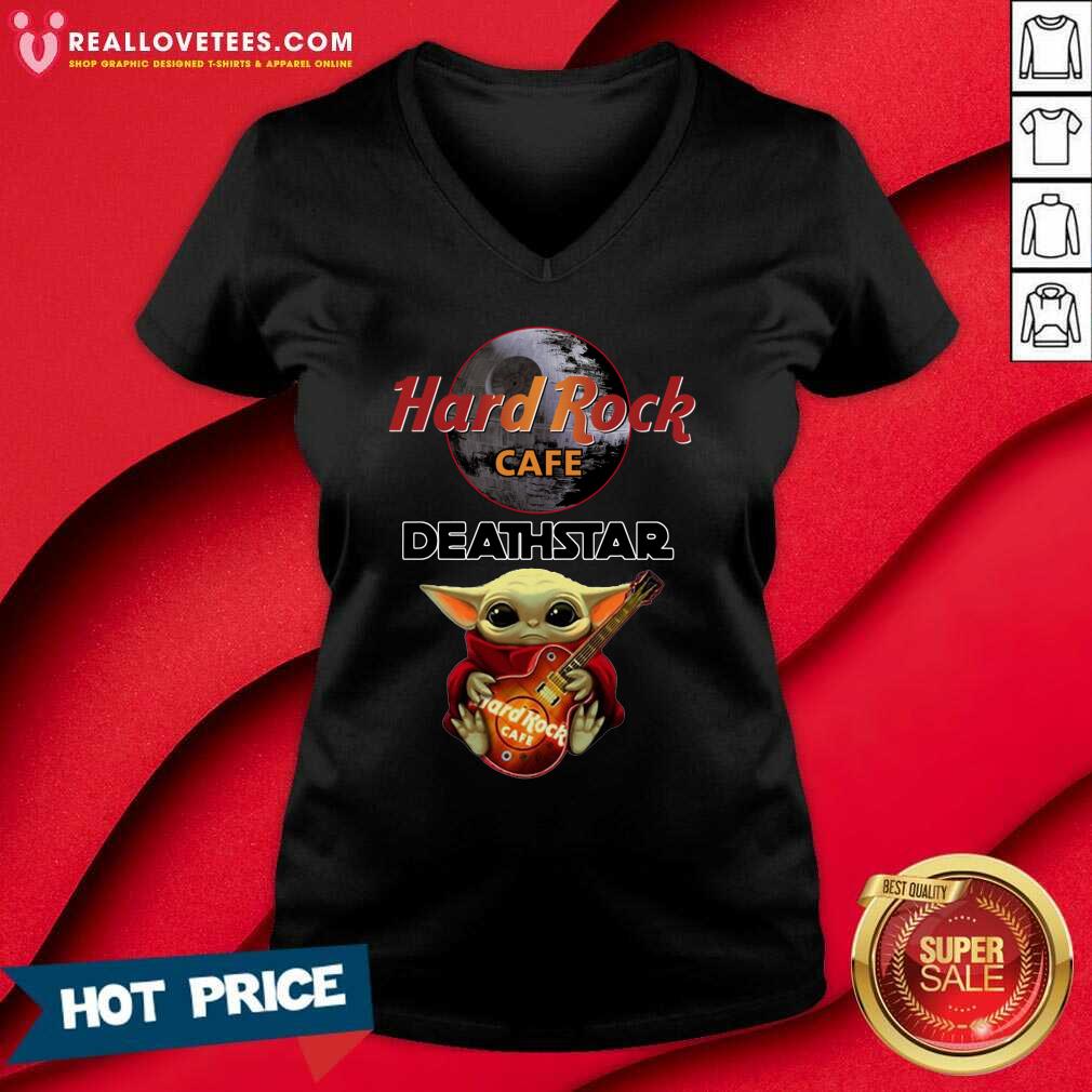 Hot Baby Yoda Hug Hard Rock Cafe Deathstar Shirt - Image 5