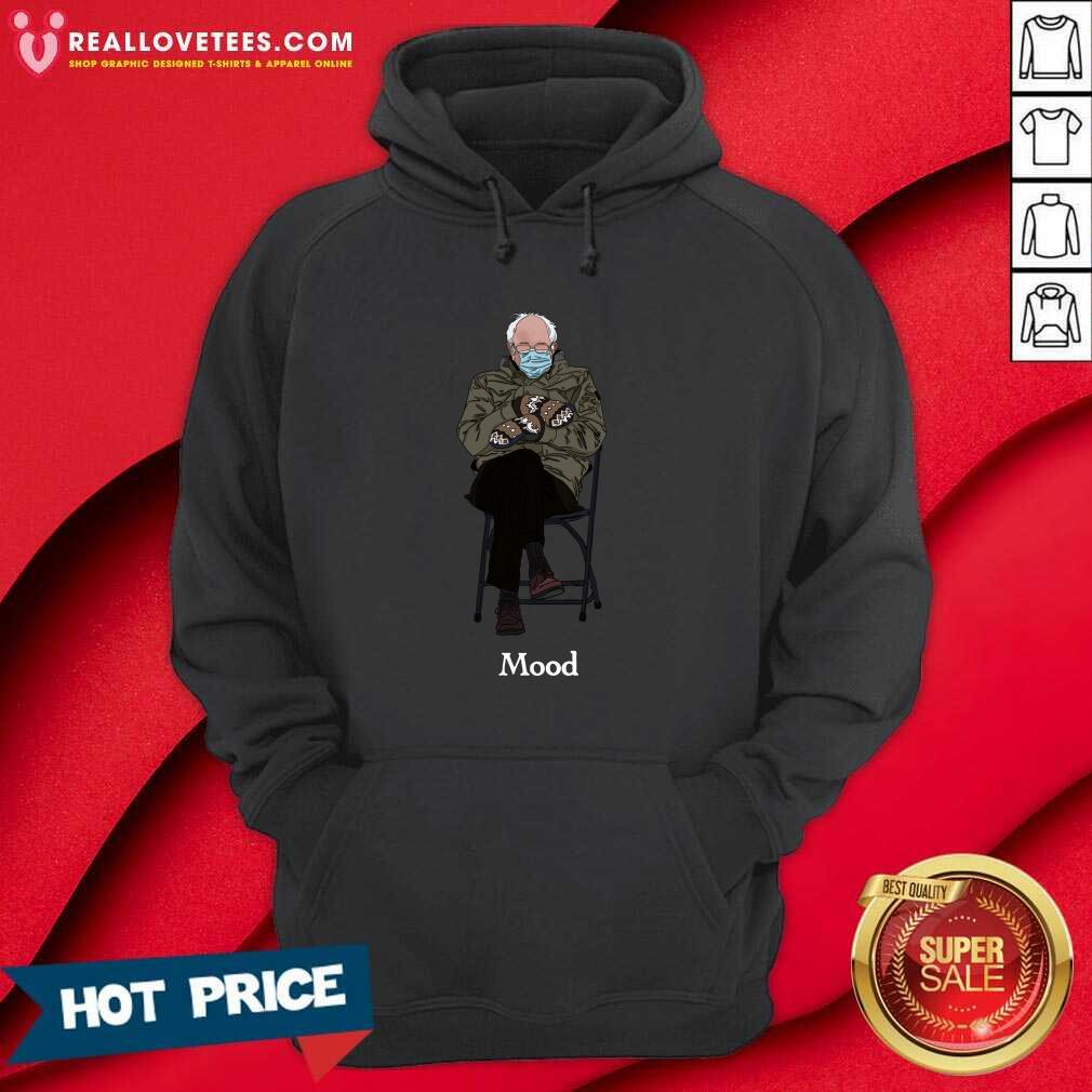 Official Bernie Inauguration Mittens Meme Mood2021 Shirt - Image 4