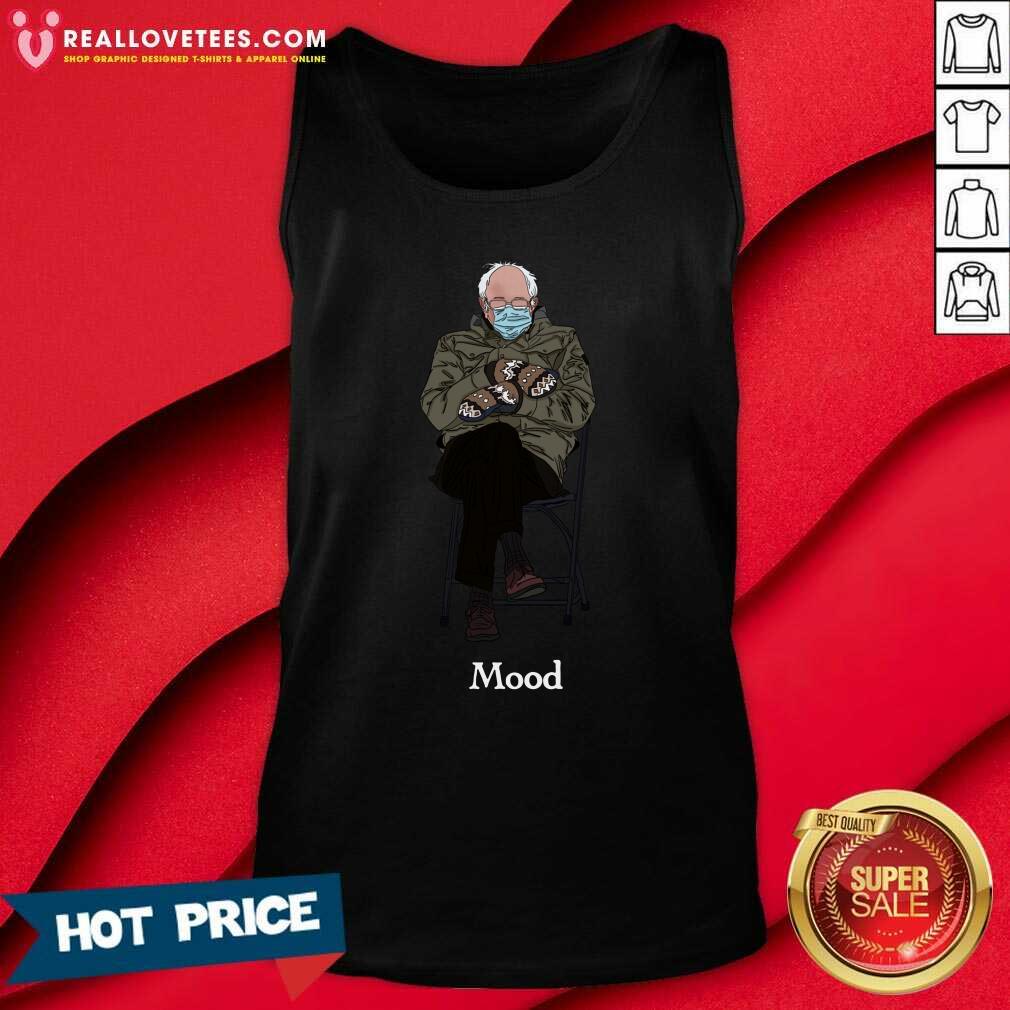 Official Bernie Inauguration Mittens Meme Mood2021 Shirt - Image 2