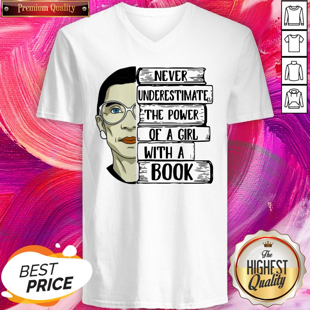 Hot Ruth Bader Never Underestimate The Power Of A Girl With A Book Shirt - Image 2