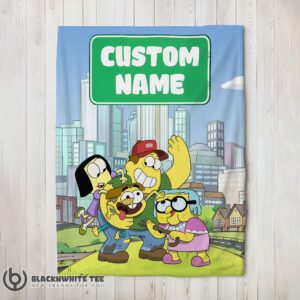 Happy Cute Disney Big City Greens Family Cartoon Blanket Fleece Customized Blanket