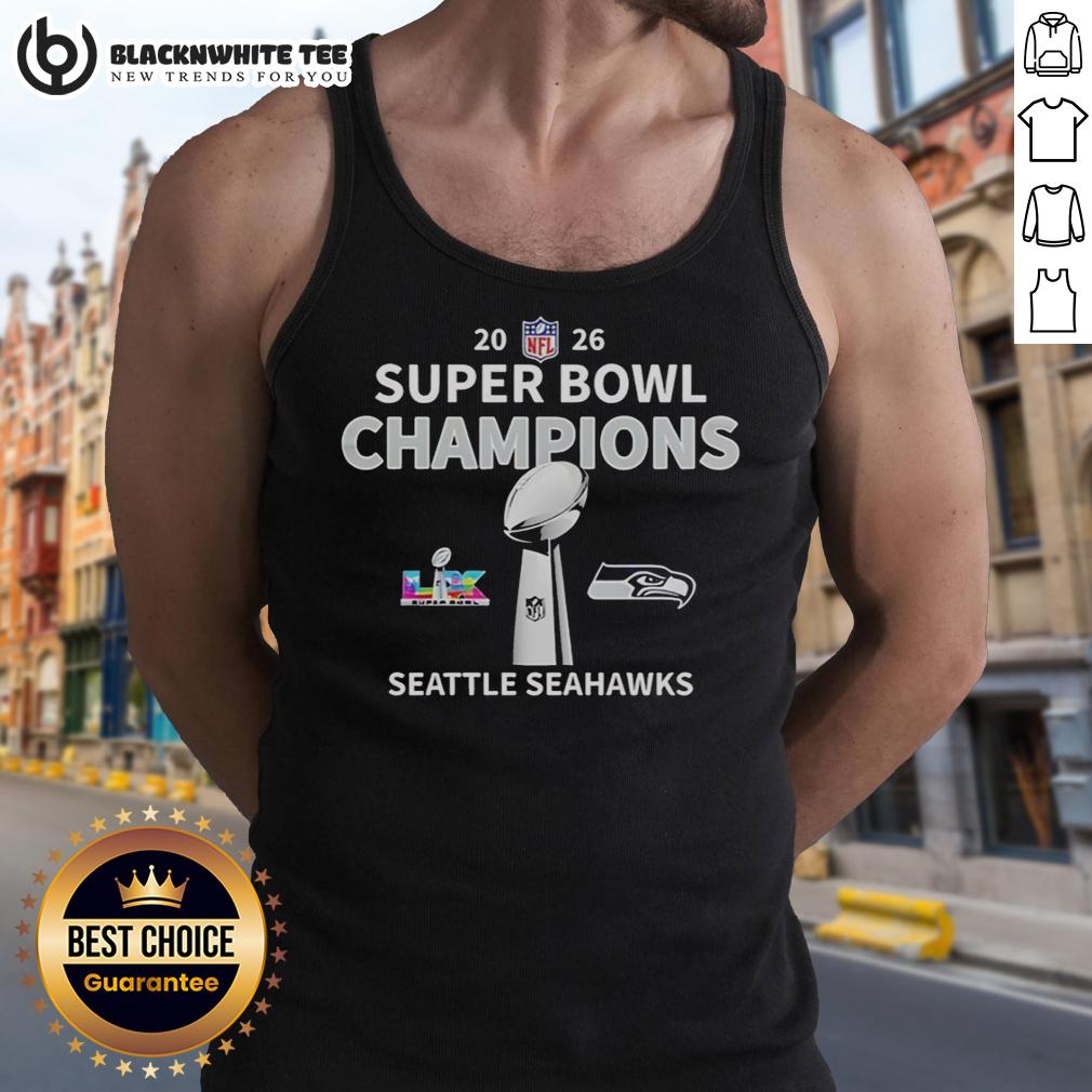 Good Seattle Seahawks Super Bowl LX Champions 2026 NFL Troyphy Center T-Shirt - Image 4