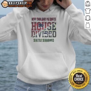 Alternative view of Official New England Patriots Vs Seattle Seahawks House Divided T-Shirt