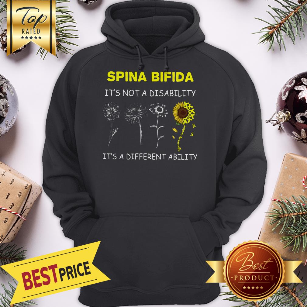 Sunflower Spina Bifida It's Not A Disability It's A Different Ability Shirt - Image 5