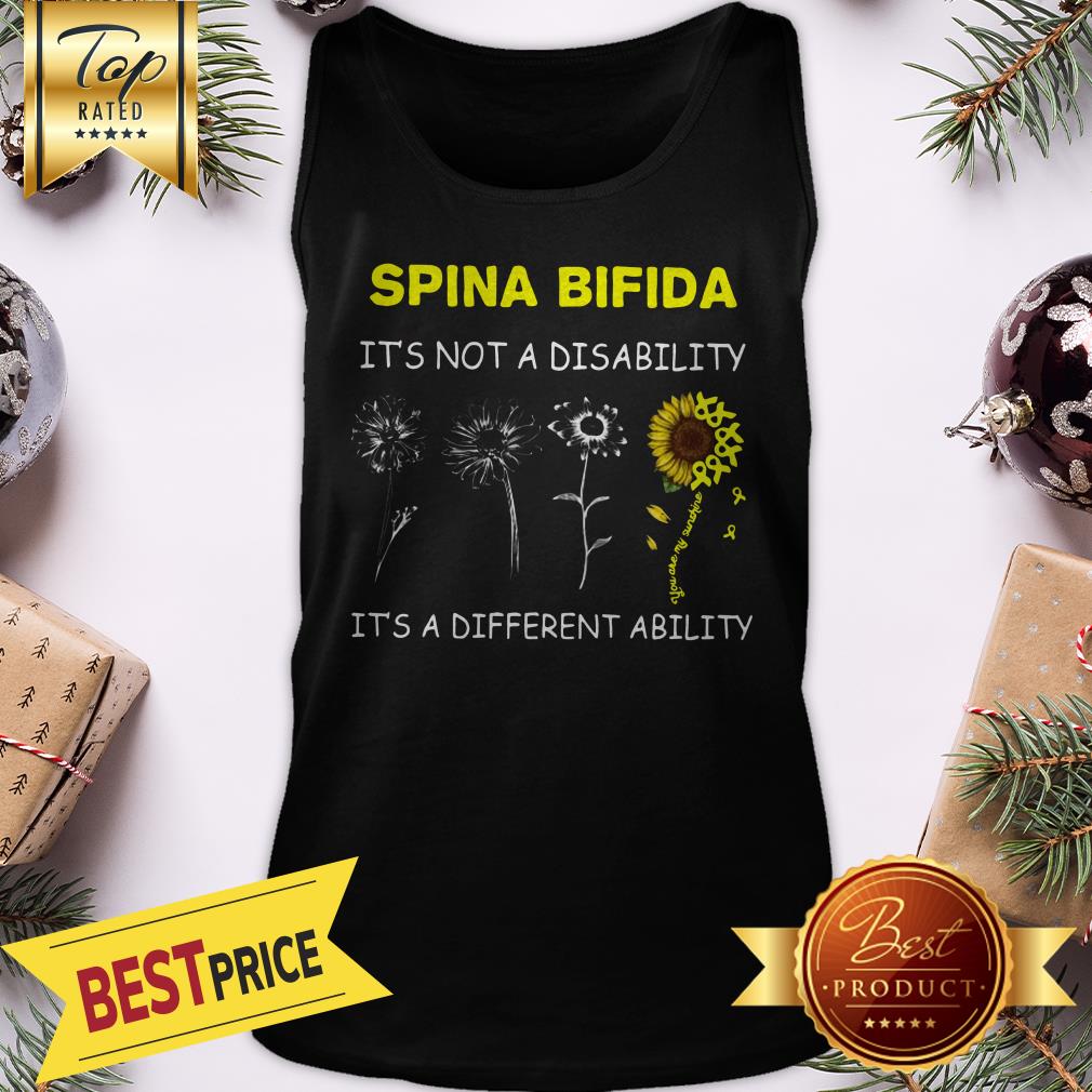 Sunflower Spina Bifida It's Not A Disability It's A Different Ability Shirt - Image 2