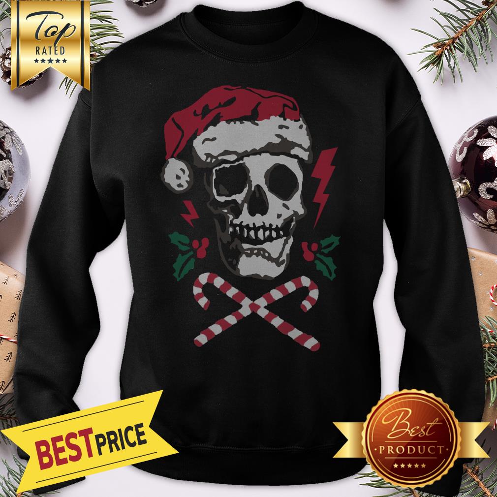 Skull Santa Christmas Decorations Candy Shirt - Image 4