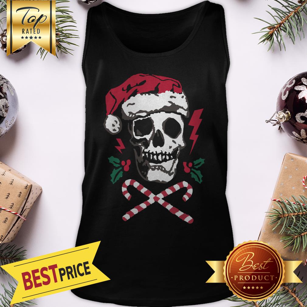 Skull Santa Christmas Decorations Candy Shirt - Image 3