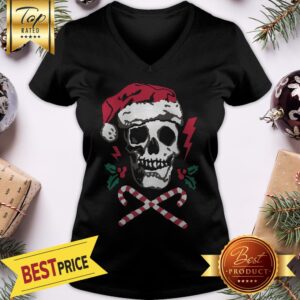 Alternative view of Skull Santa Christmas Decorations Candy Shirt