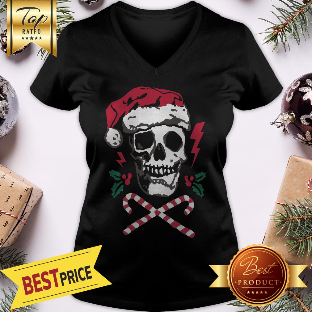 Skull Santa Christmas Decorations Candy Shirt - Image 2