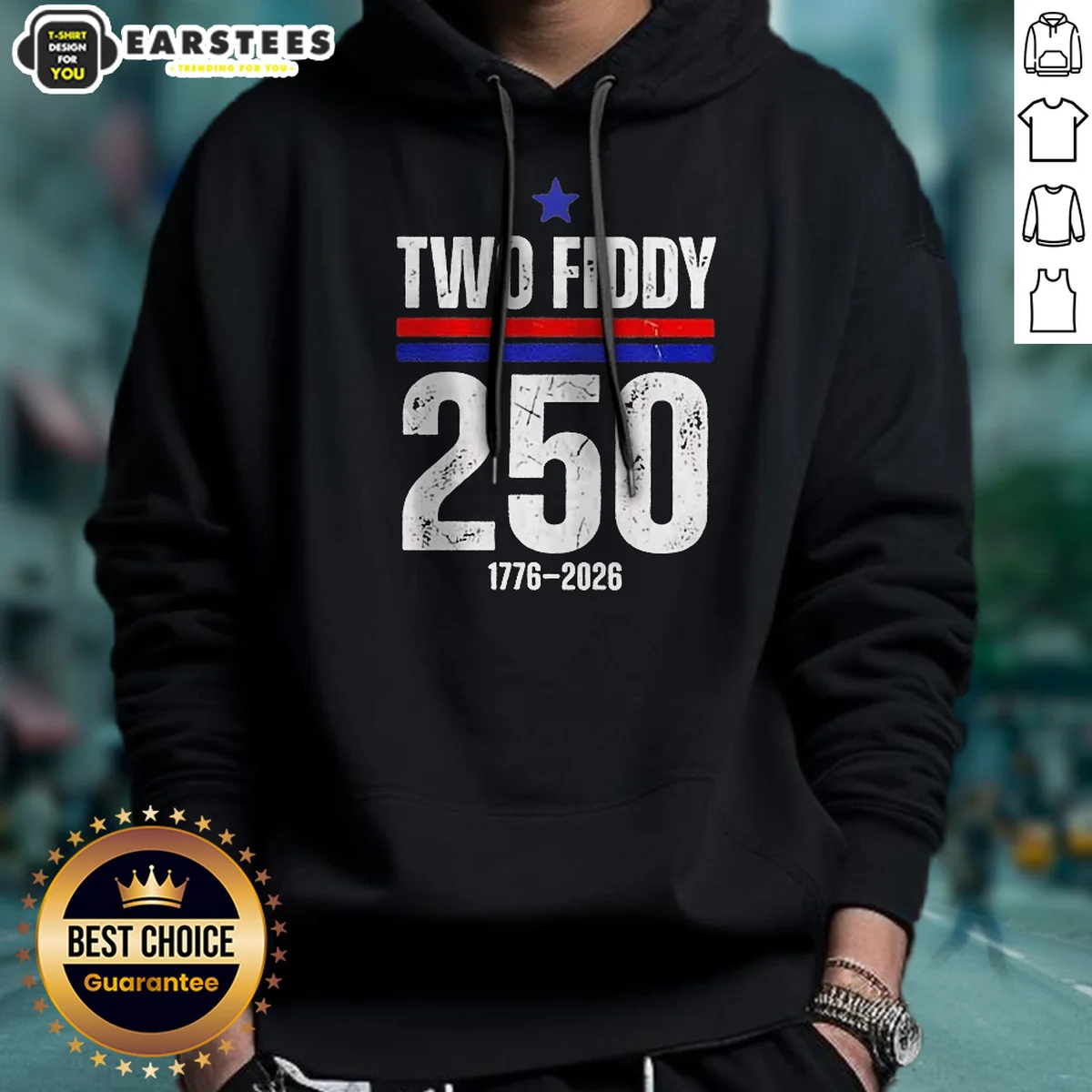 Pretty Two Fiddy 250 17762026 USA T-Shirt - Image 2