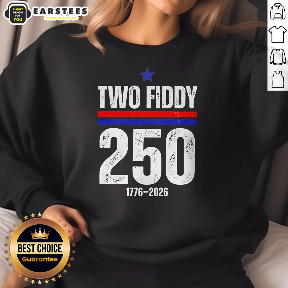 Pretty Two Fiddy 250 17762026 USA T-Shirt - Image 3