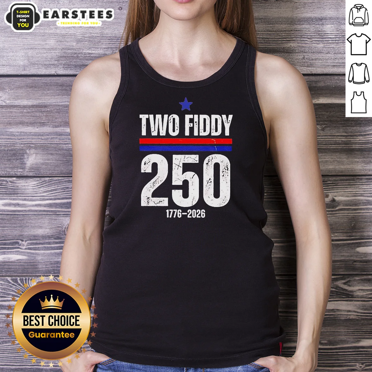 Pretty Two Fiddy 250 17762026 USA T-Shirt - Image 4