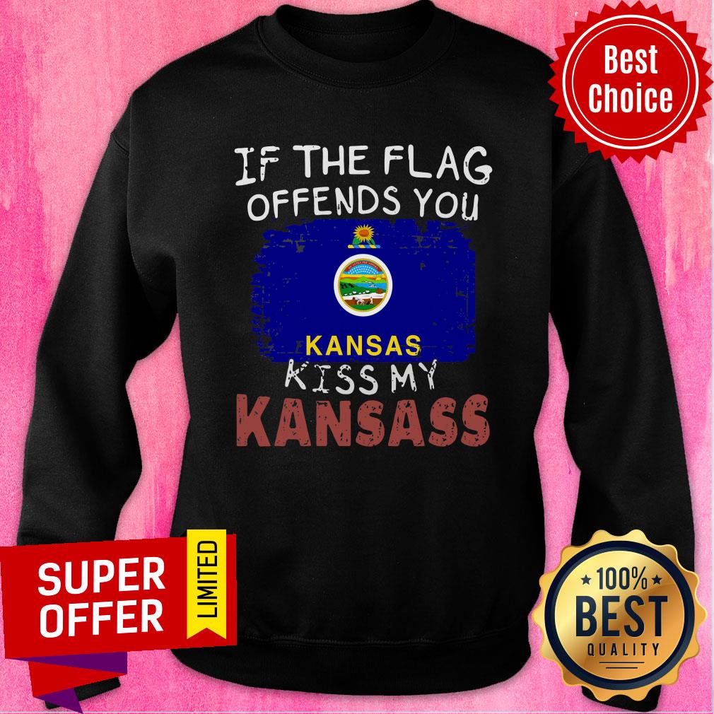 Top If The Flag Offends You Kiss My Kansas Shirt - Image 3