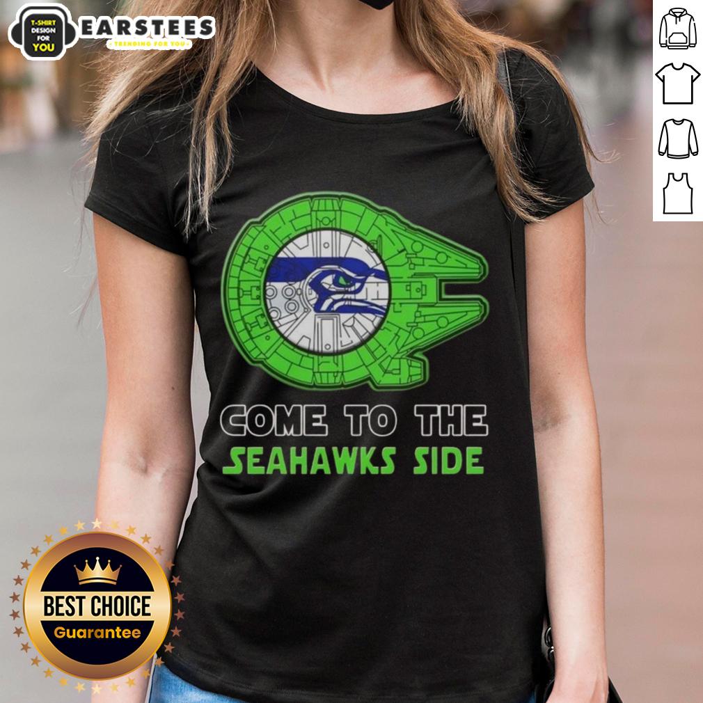 Awesome Star Wars Come To The Seattle Seahawks Side T-Shirt - Image 3