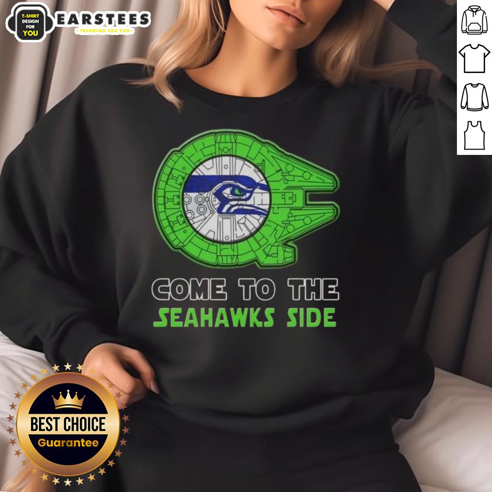 Awesome Star Wars Come To The Seattle Seahawks Side T-Shirt - Image 5