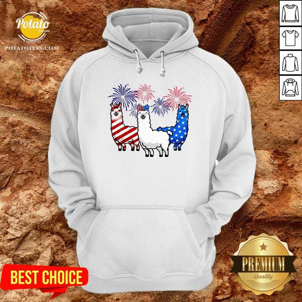 American Flag Colors Llama Lovers 4th Of July Shirt - Image 5
