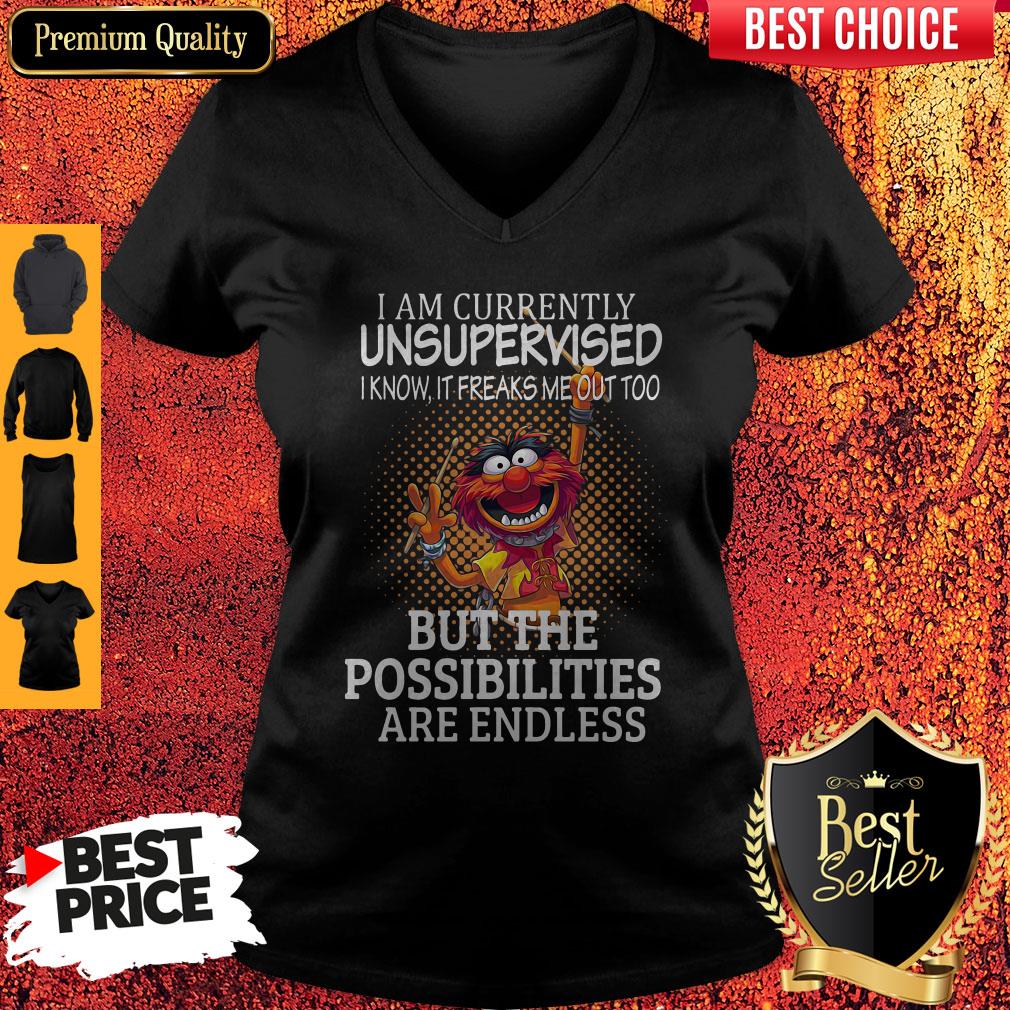 Official Muppets I’m Currently Unsupervised But The Possibilities Are Endless Shirt - Image 3