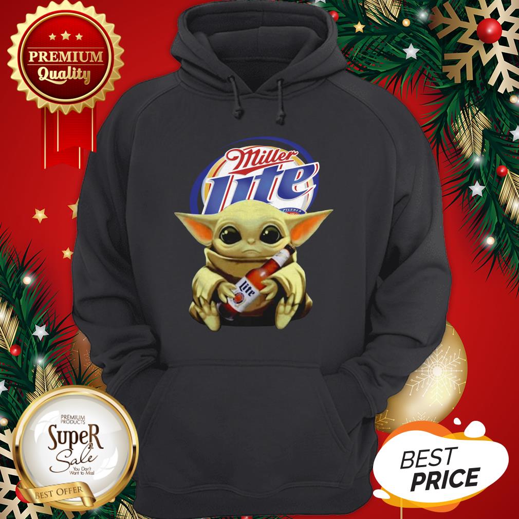 Star Wars Baby Yoda Hug Miller Lite Beer Mandalorian Shirt - Image 5