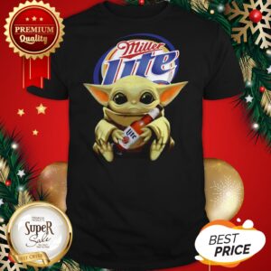 Star Wars Baby Yoda Hug Miller Lite Beer Mandalorian Shirt