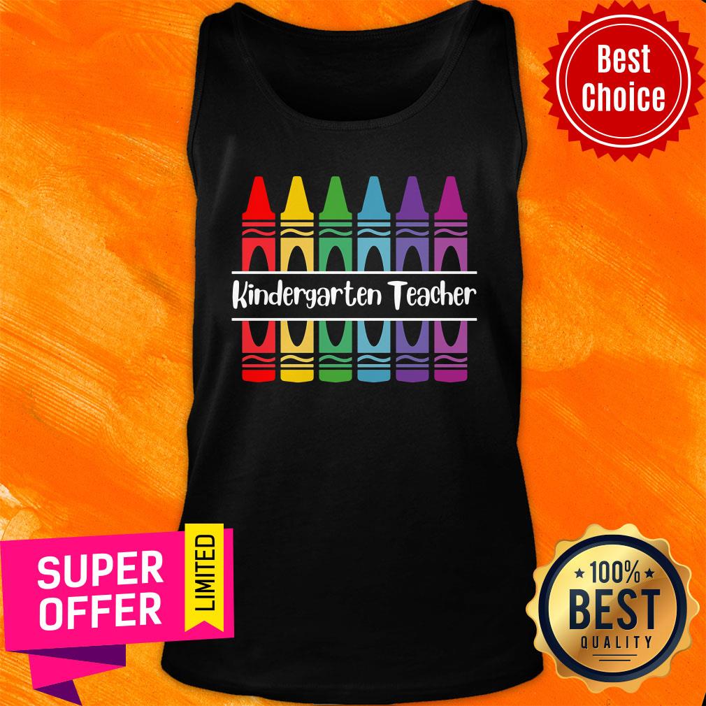 Awesome Crayons Kindergarten Teacher Shirt - Image 3