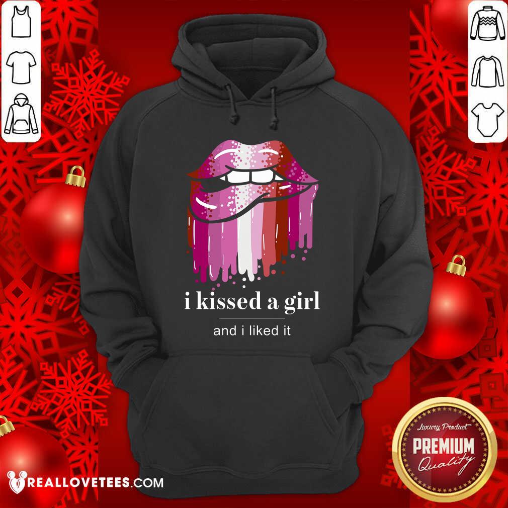 Lip I Kissed A Girl And I Liked It Shirt - Image 2