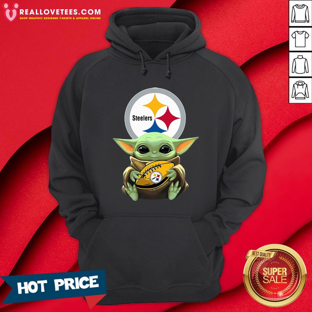 Great Star Wars Baby Yoda Hug Pittsburgh Steelers Shirt - Image 4
