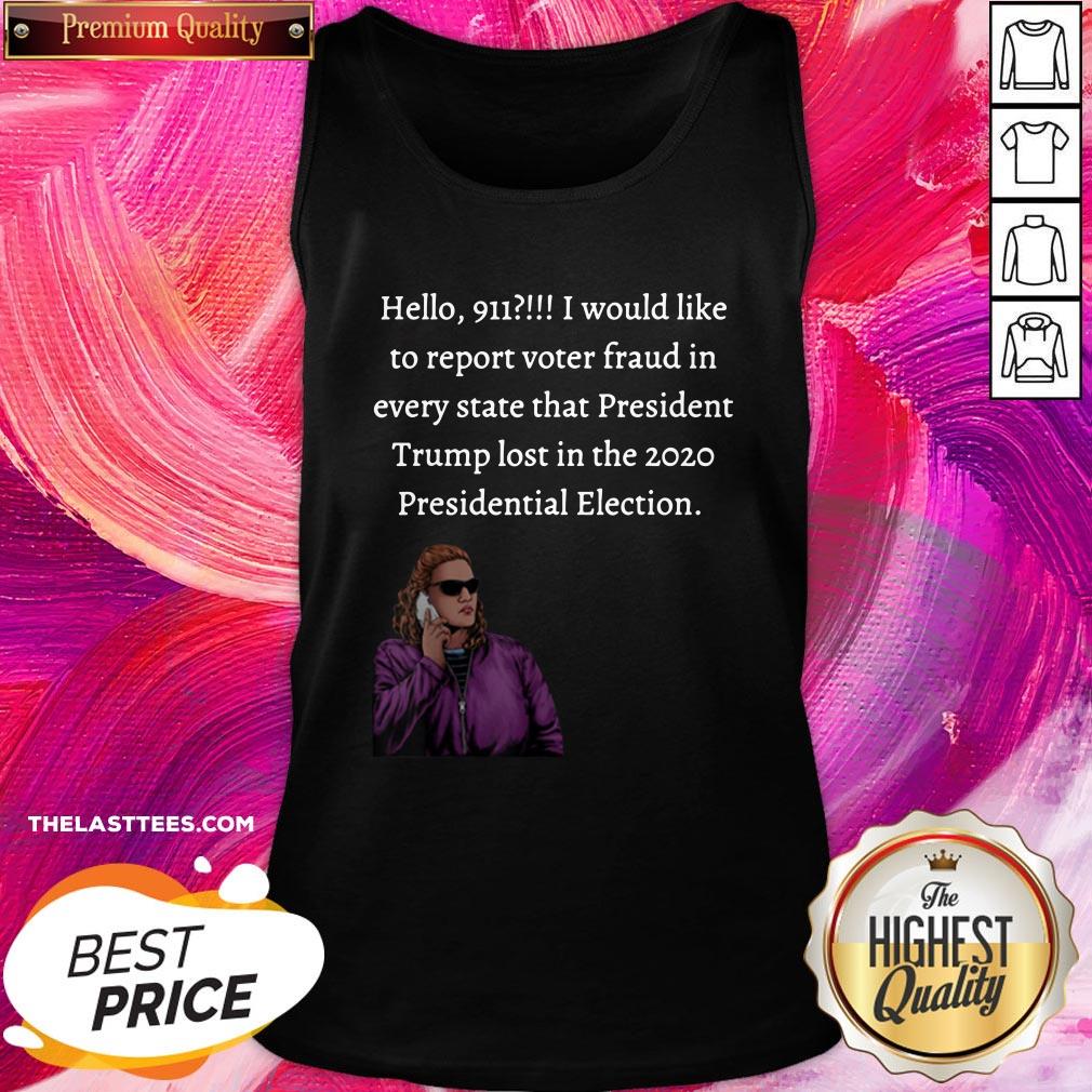 Happy Karen Calling 911 2020 Presidential Election Anti Trump Shirt - Image 3