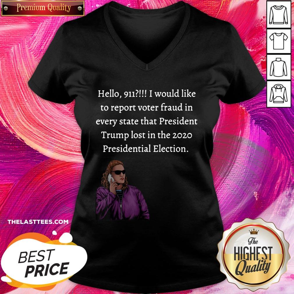 Happy Karen Calling 911 2020 Presidential Election Anti Trump Shirt - Image 2