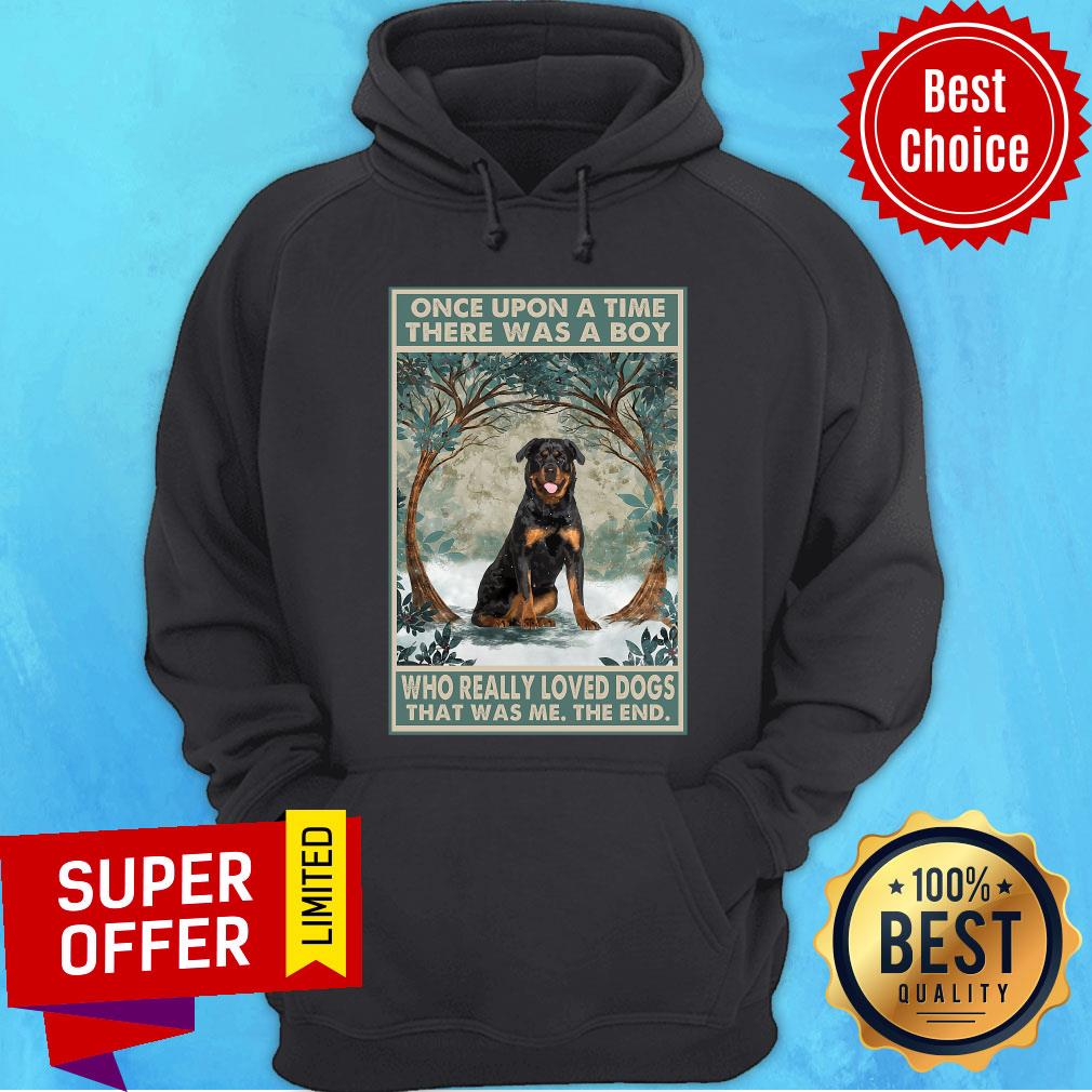 Rottweiler Once Upon A Time Boy Who Really Loved Dogs Shirt - Image 2