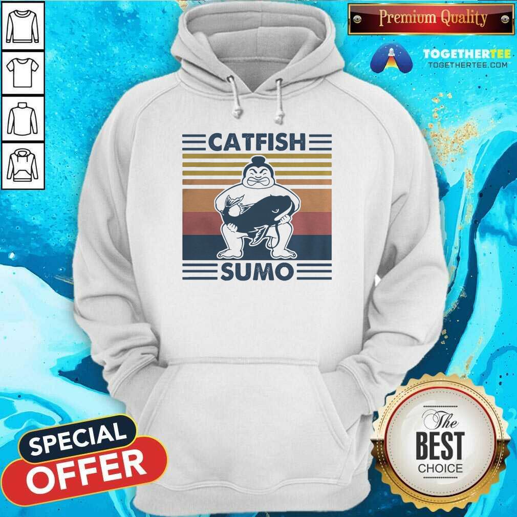 Funny Catfish Sumo Vintage Shirt - Image 5