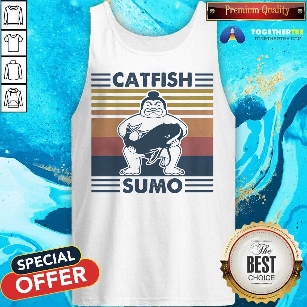 Funny Catfish Sumo Vintage Shirt - Image 3