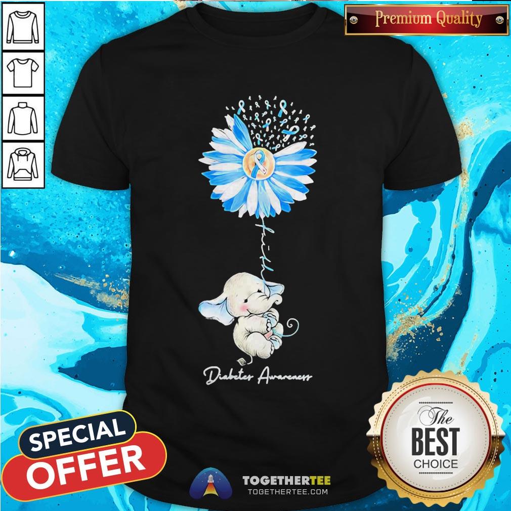 Cute Elephant Diabetes Awareness Shirt