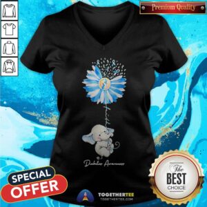 Alternative view of Cute Elephant Diabetes Awareness Shirt