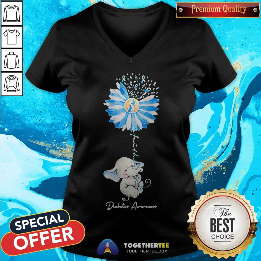 Cute Elephant Diabetes Awareness Shirt - Image 2
