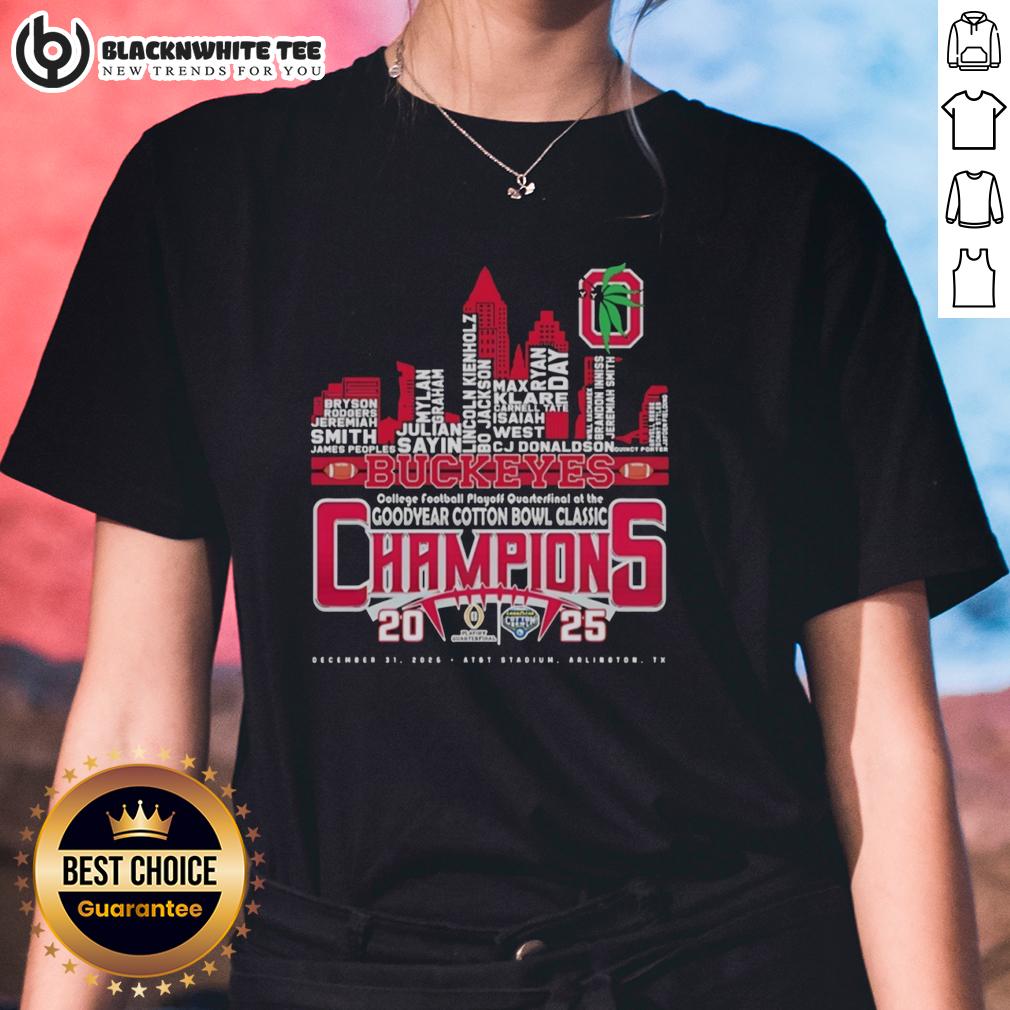 Good Ohio State Buckeyes College Football Playoff Quarterfinal At The Goodyear Cotton Bowl Classic T-Shirt - Image 3