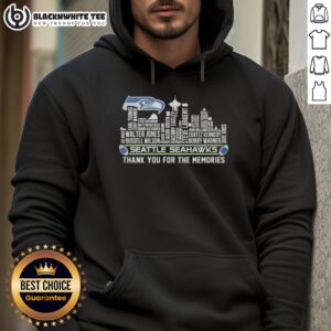 Alternative view of Good Seattle Seahawks Thank You For The Memories City Skyline T-Shirt