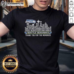Good Seattle Seahawks Thank You For The Memories City Skyline T-Shirt