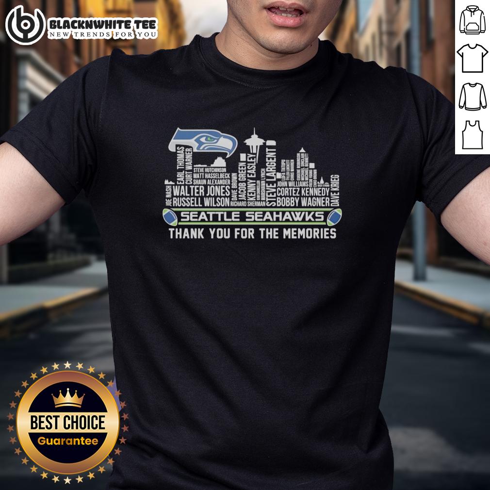 Good Seattle Seahawks Thank You For The Memories City Skyline T-Shirt