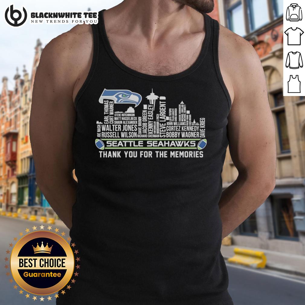 Good Seattle Seahawks Thank You For The Memories City Skyline T-Shirt - Image 4