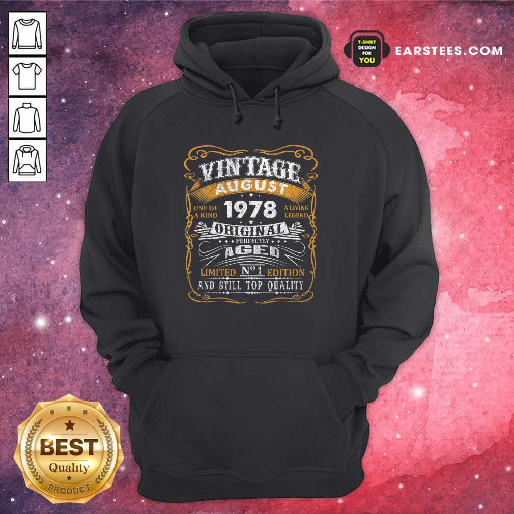 Vintage August 1978 43 Years Old 43rd Birthday Classic Shirt - Image 4