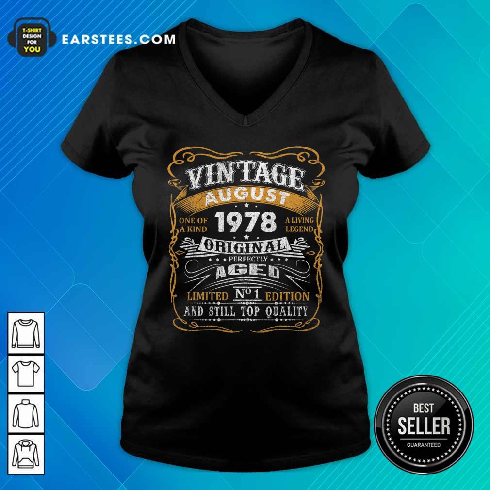 Vintage August 1978 43 Years Old 43rd Birthday Classic Shirt - Image 5